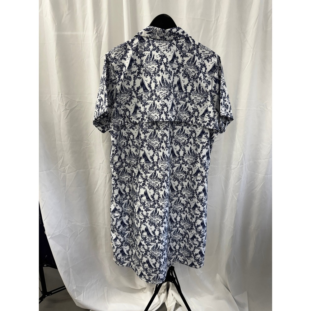 Magellan Outdoors Southern Summer Sailboat Print Fishing Shirt Dress Sz XXL - Picture 4 of 16